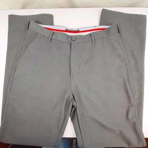 Tommy Hilfiger Gray Men's Flat Front Pants Trousers 34X34
